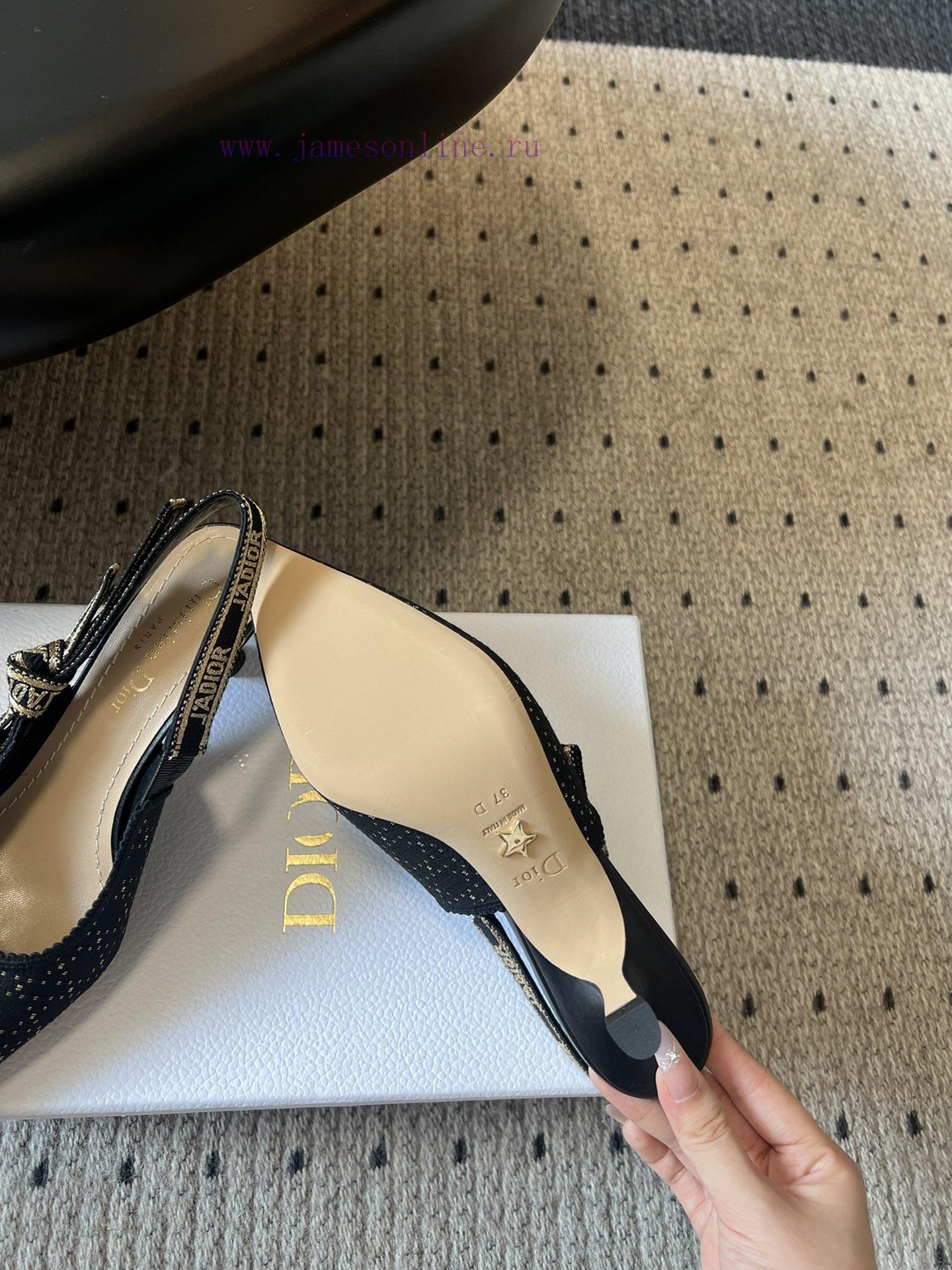 Top QualityDior Classic Black Polka Dot Bow High HeelsA Masterpiece Showcasing Dior's Exquisite baodcfoq - Image 5