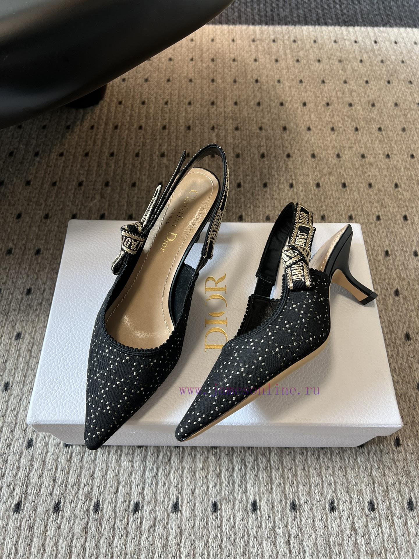 Top QualityDior Classic Black Polka Dot Bow High HeelsA Masterpiece Showcasing Dior's Exquisite baodcfoq - Image 10