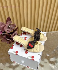 Top LV | Louis Vuitton X TM 6AM Murakami Takashi Co Branded Sandals Butterfly Knot Slippers 202 5lvpqwwr