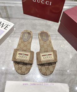 P New GG Gucci Women's Beach SlippersThis Sandal Is Defined By A Light Golden Horsehead Detail jzqgeihf
