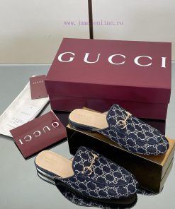 2025 Early Autumn New Gucci Princeton Series GG Gucci Water Diamond Crystal Le Fu Slippers Top o19cfqsl