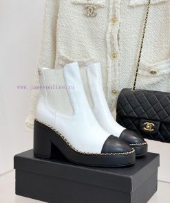 Chanel | Chanel 25A Autumn/Winter New Product Color Blocked Chain Double CChelsea Thick And Sho h23xravz