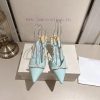Jimmy Choo 2025 Ice Cream Blue Ribbon Cat Heel Shoes Are Here Paired With A Logo Bow Both Gentl vg5ere17