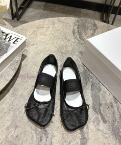 MM6 Magila Mesh Simple Bow Single ShoesComes With A Fairy Aura And Hazy Beauty High-end Yet Dig xf525o9q