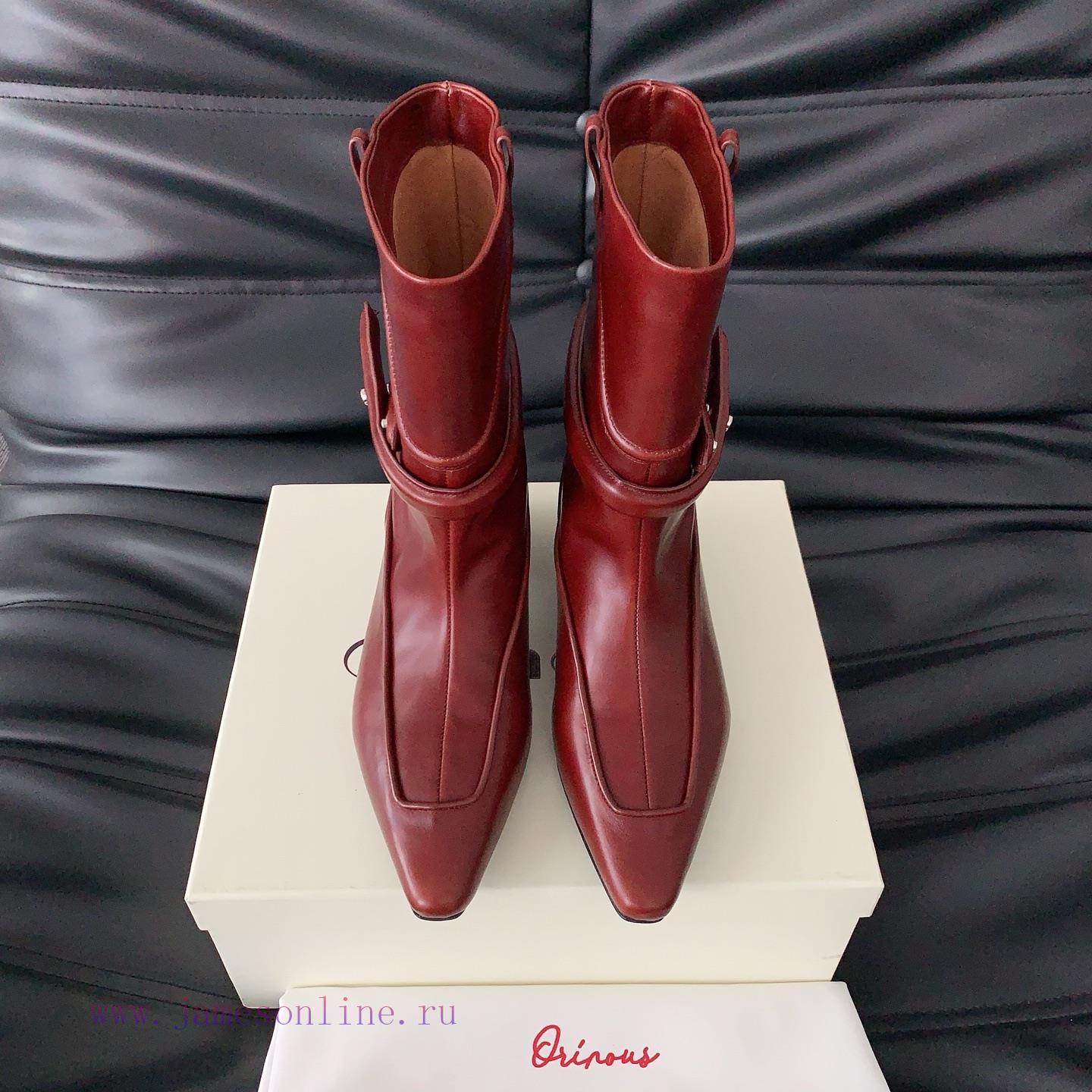 ORINOUS25 Autumn And Winter New Belt Buckle Square Toe Boots With Slight Stacking Layers Casual 3q0v2qb1 - Image 2