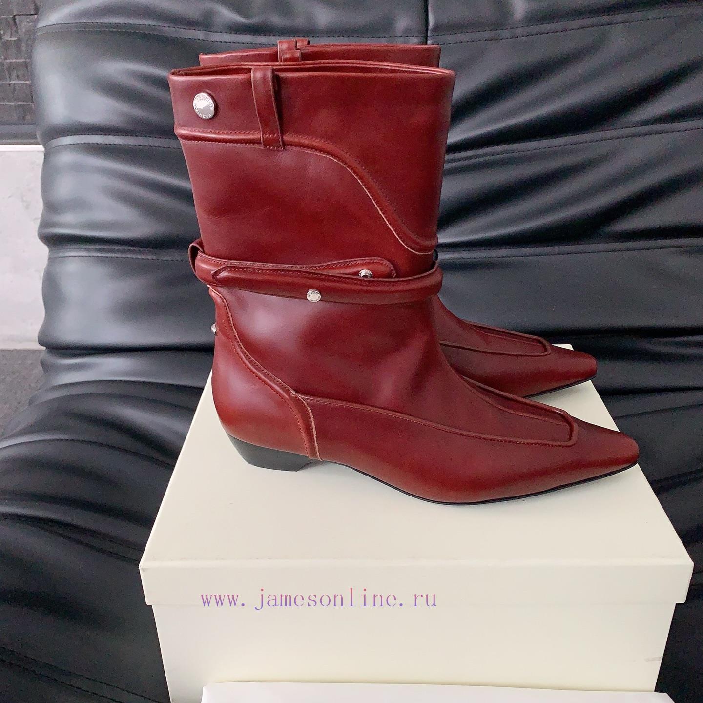 ORINOUS25 Autumn And Winter New Belt Buckle Square Toe Boots With Slight Stacking Layers Casual 3q0v2qb1 - Image 4