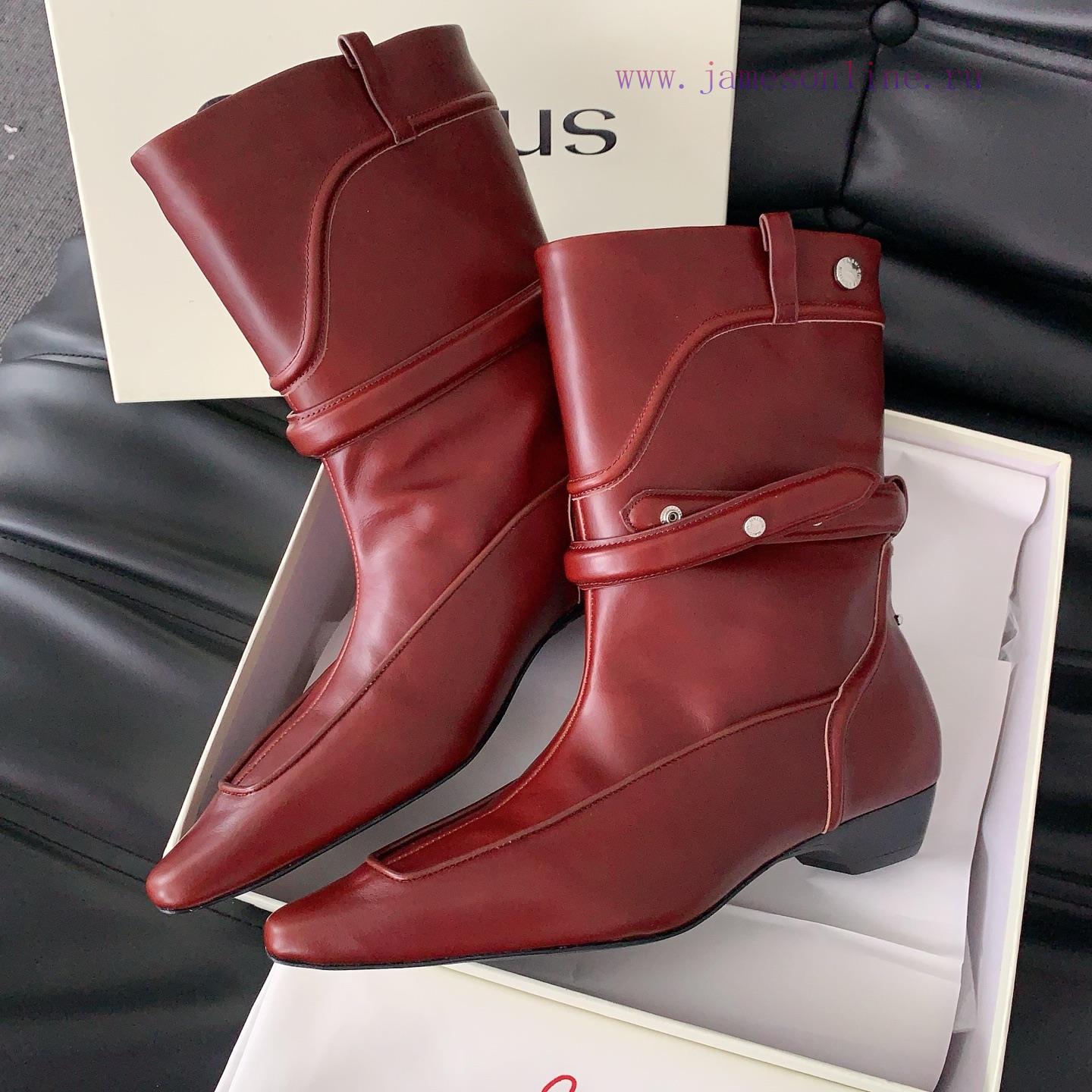 ORINOUS25 Autumn And Winter New Belt Buckle Square Toe Boots With Slight Stacking Layers Casual 3q0v2qb1 - Image 5