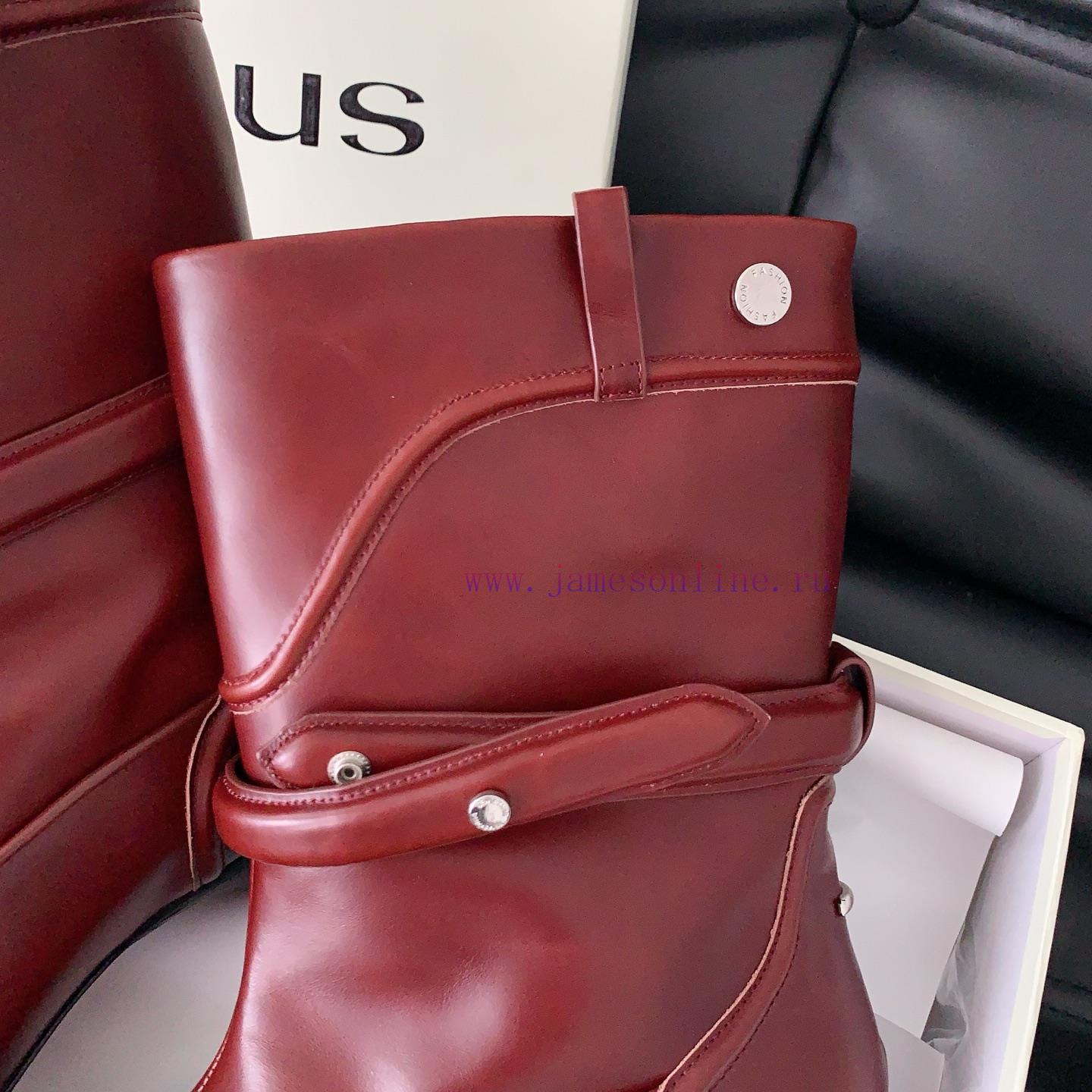 ORINOUS25 Autumn And Winter New Belt Buckle Square Toe Boots With Slight Stacking Layers Casual 3q0v2qb1 - Image 8