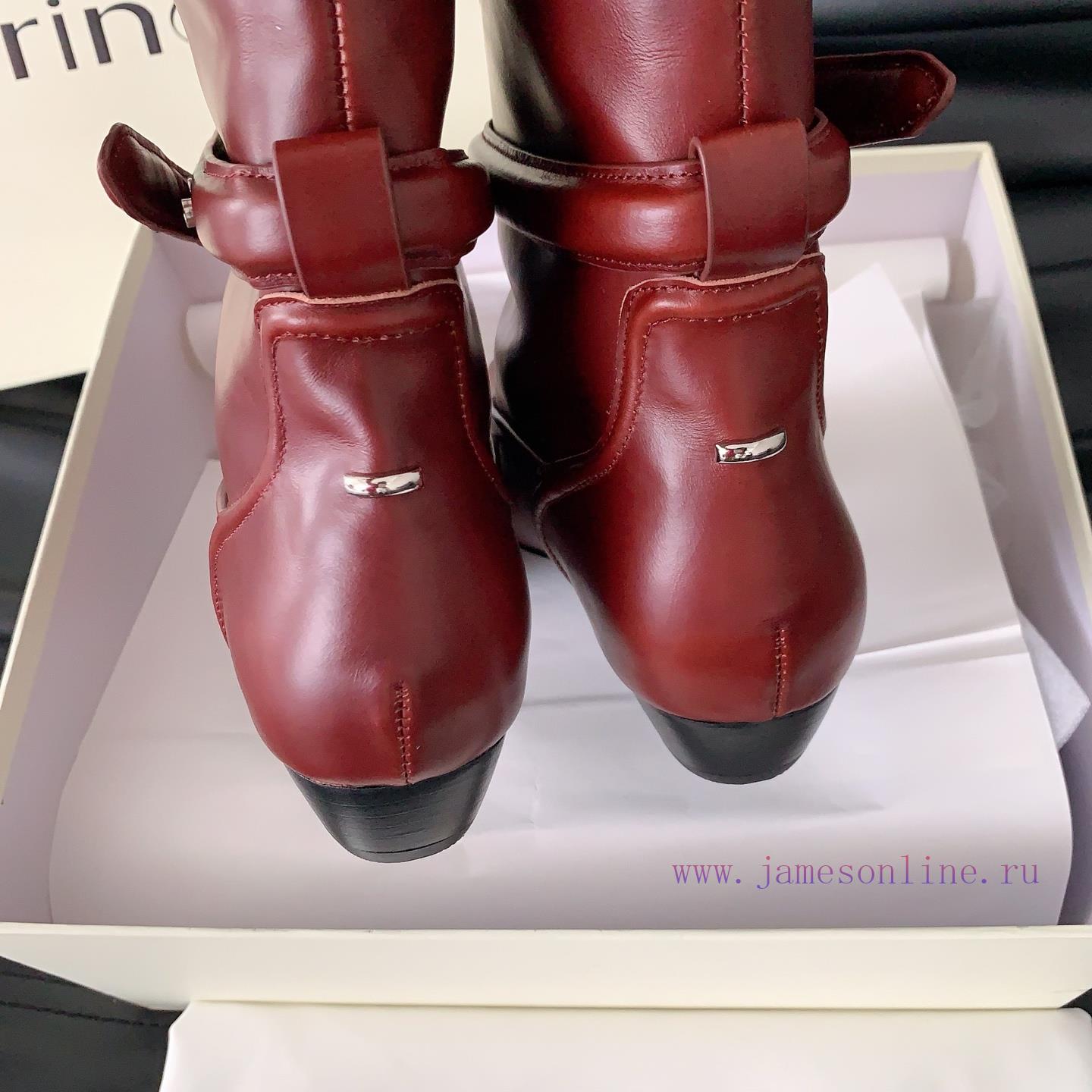 ORINOUS25 Autumn And Winter New Belt Buckle Square Toe Boots With Slight Stacking Layers Casual 3q0v2qb1 - Image 9