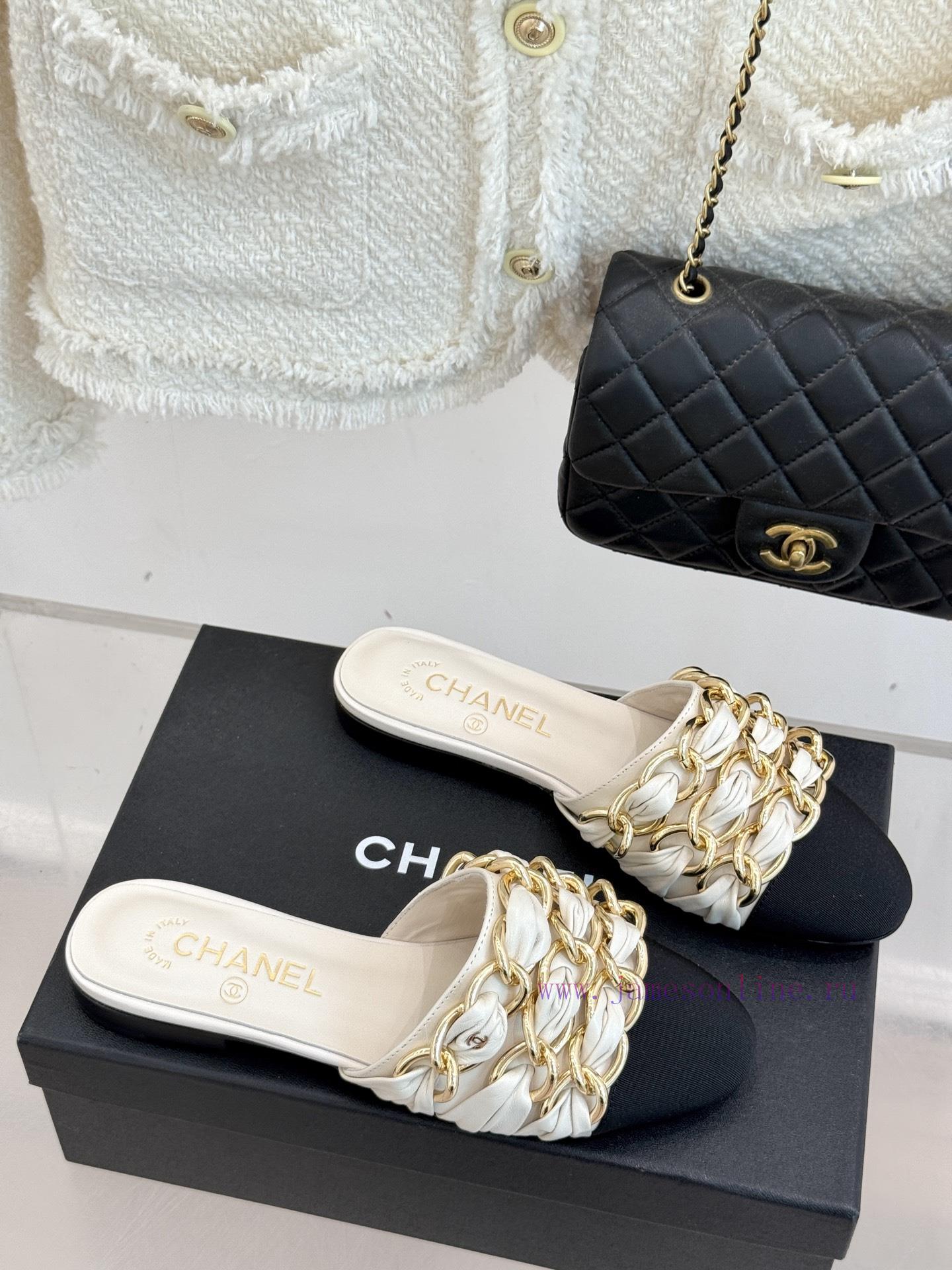 Chanel | Chanel 25K Spring/Summer New ProductsLarge Chain Double C-toe Trailer With Half Slippe e0ix4niy - Image 4