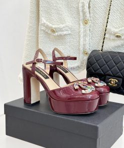 Chanel | Chanel 25A Spring/Summer New ProductsGemstone Double C Waterproof Platform High Heel S ems95xnt