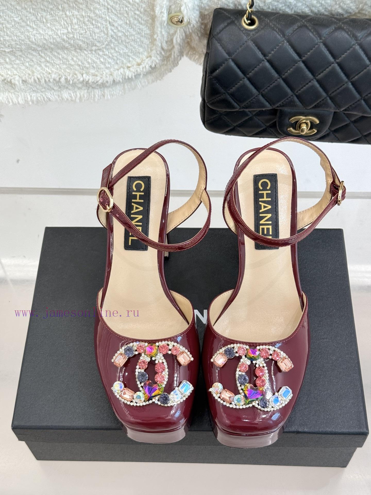 Chanel | Chanel 25A Spring/Summer New ProductsGemstone Double C Waterproof Platform High Heel S ems95xnt - Image 5