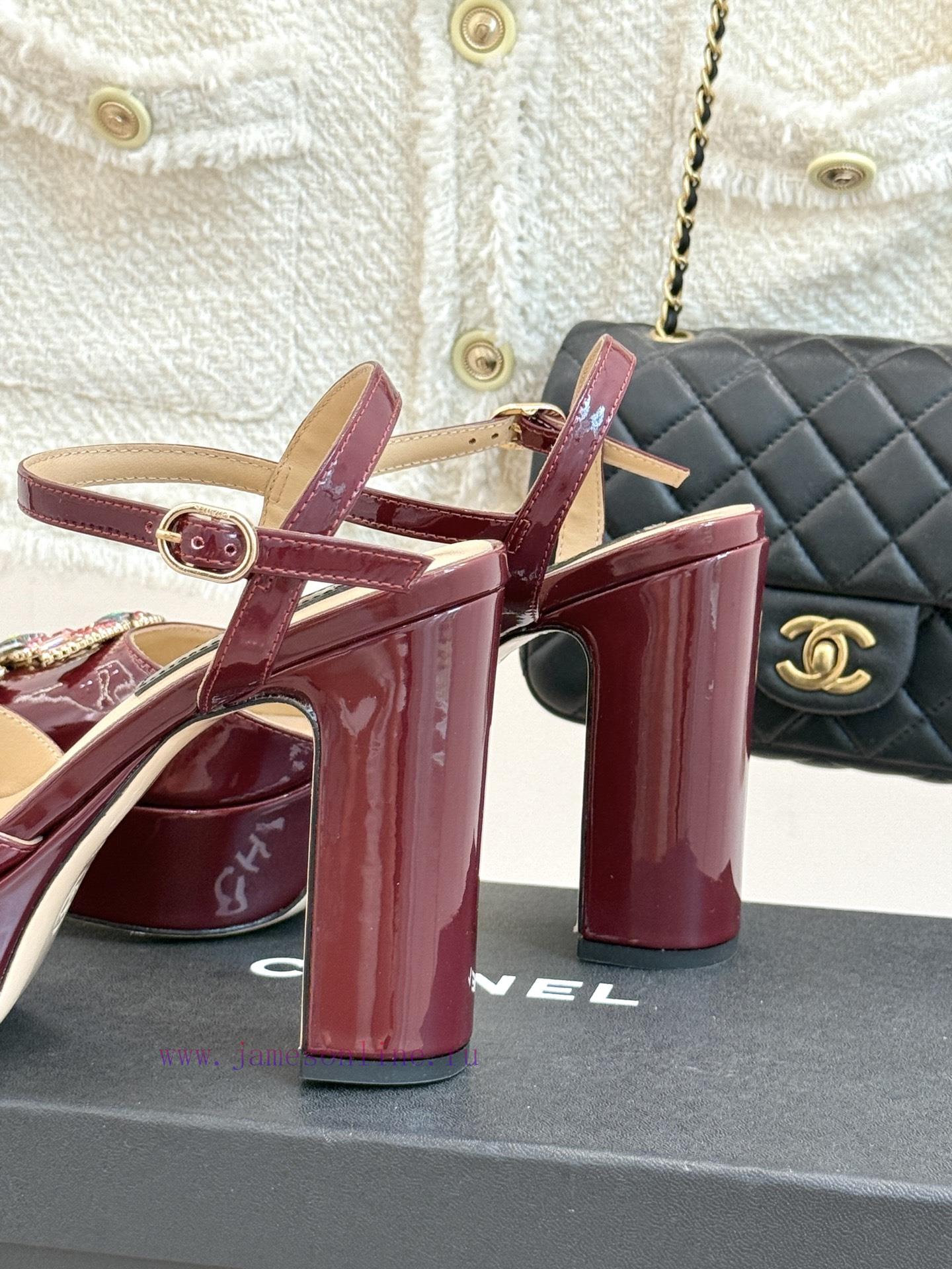 Chanel | Chanel 25A Spring/Summer New ProductsGemstone Double C Waterproof Platform High Heel S ems95xnt - Image 7
