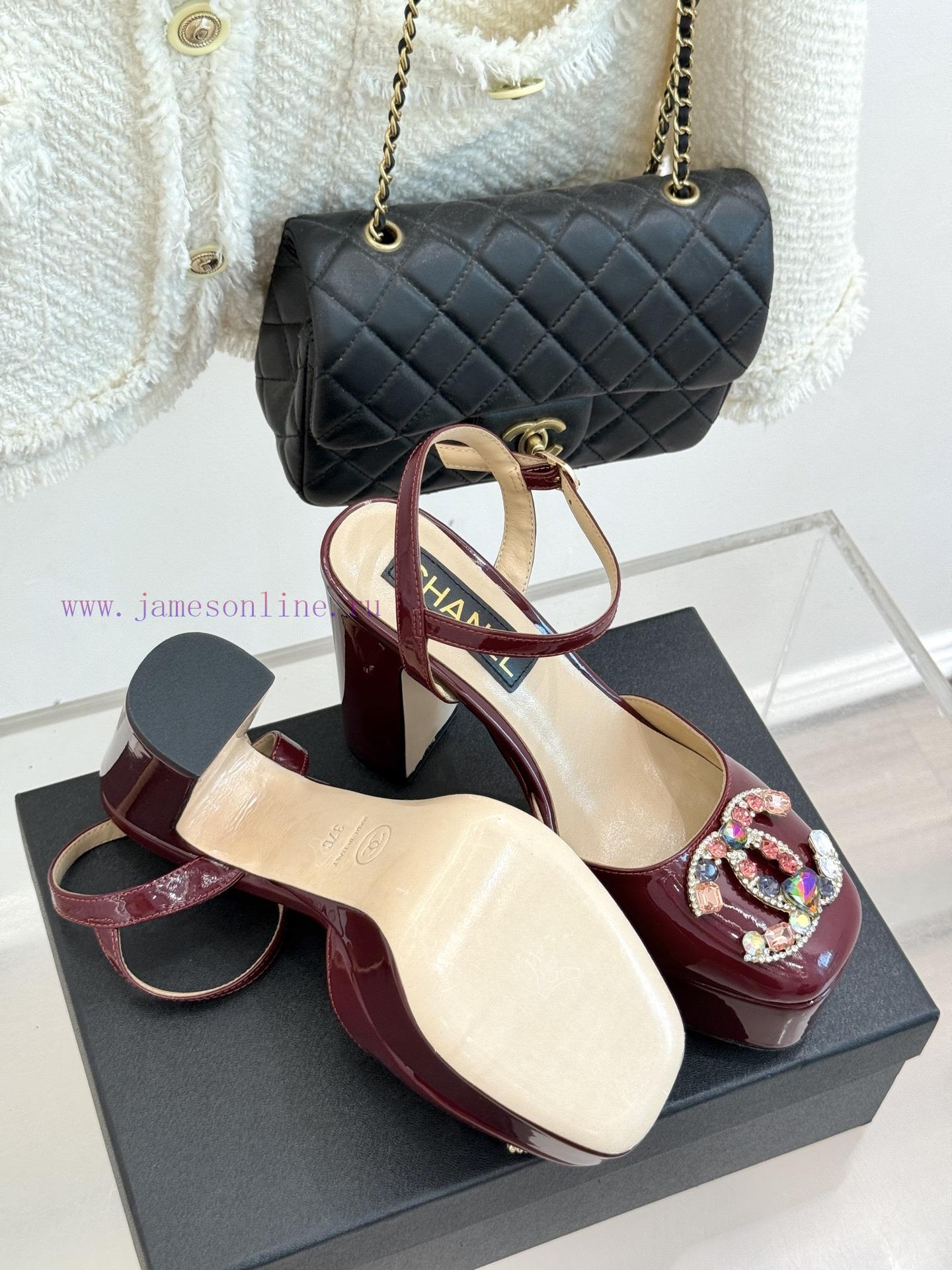 Chanel | Chanel 25A Spring/Summer New ProductsGemstone Double C Waterproof Platform High Heel S ems95xnt - Image 10