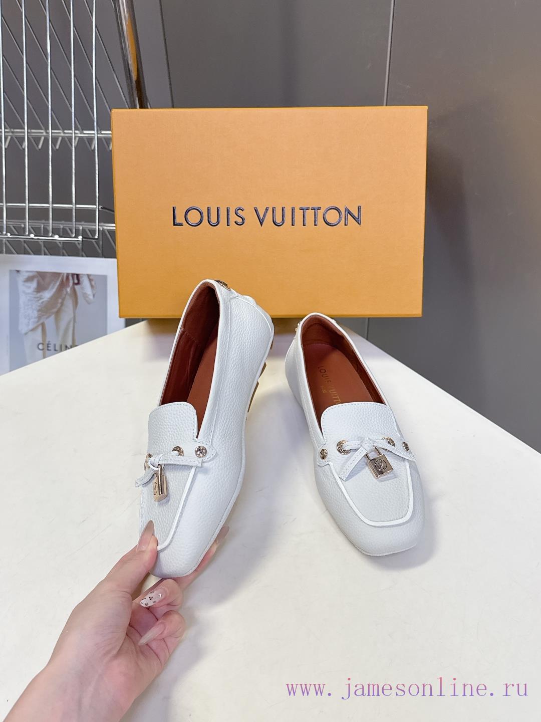 Lv Brand Louis Vuitton Autumn And Winter New Collection Of Bean Shoes Thin Soled Shoes With A L i3sl1k5q - Image 5