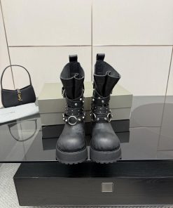 BALENCIAGA 25/Autumn/Winter Vintage Leather Thick Soled Short Boots 25 Pairs For Each Person No add101fc