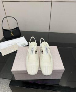 Jimmy Choo High HeelsCoarse Heel Patent Leather ToeArtificial Pearls Logo DetailsImported Sheep 1ry9si57