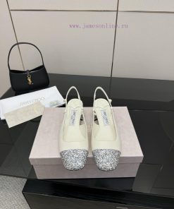 Jimmy Choo High HeelsCoarse Heel Patent Leather ToeArtificial Pearls Logo DetailsImported Sheep 5x3idg3o