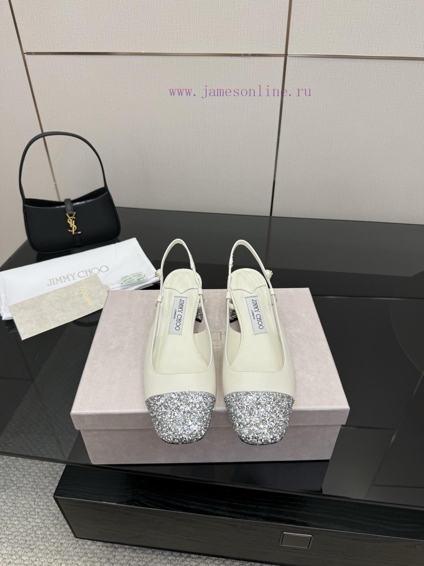 Jimmy Choo High HeelsCoarse Heel Patent Leather ToeArtificial Pearls Logo DetailsImported Sheep 5x3idg3o