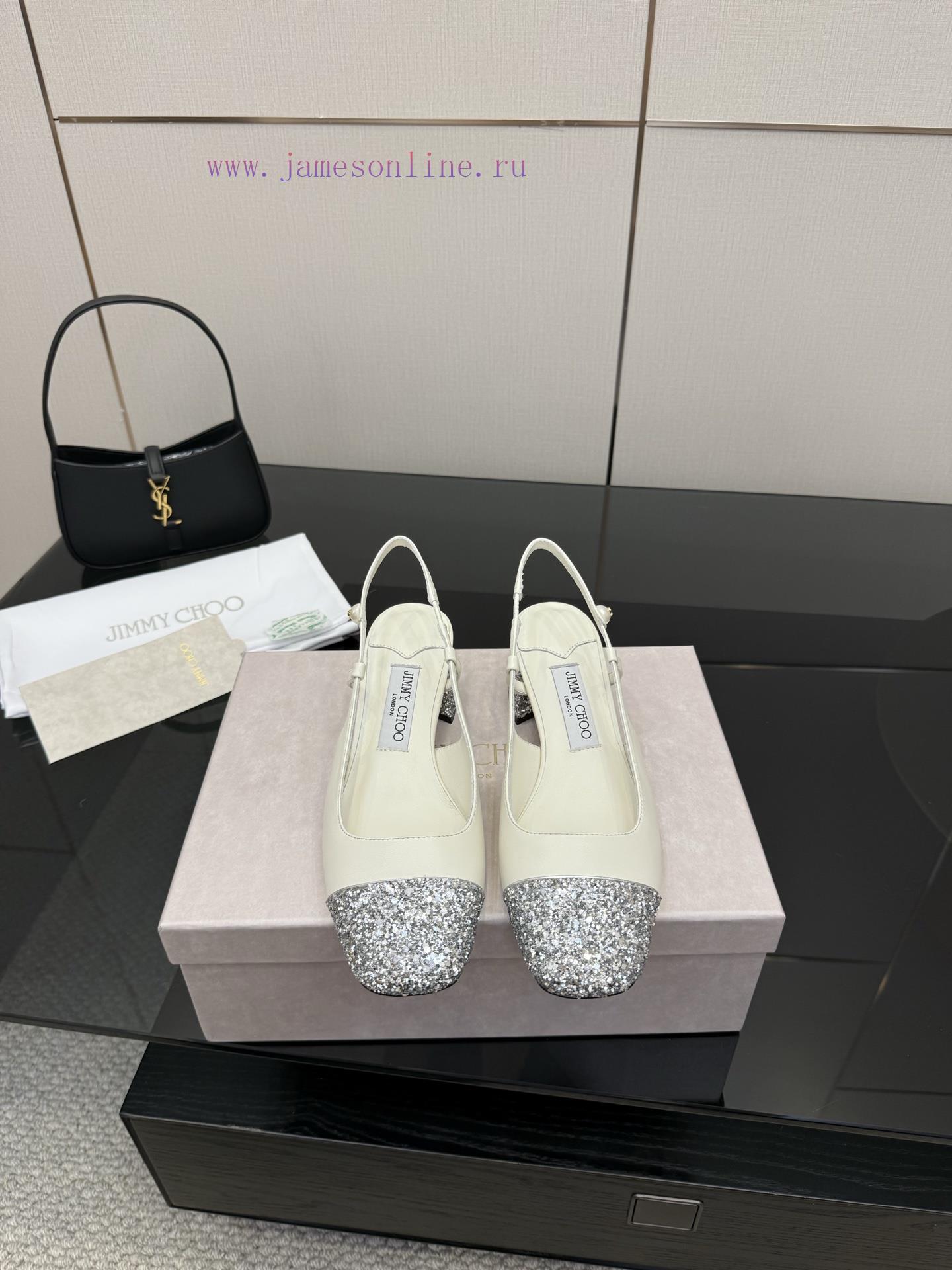 Jimmy Choo High HeelsCoarse Heel Patent Leather ToeArtificial Pearls Logo DetailsImported Sheep 5x3idg3o - Image 2