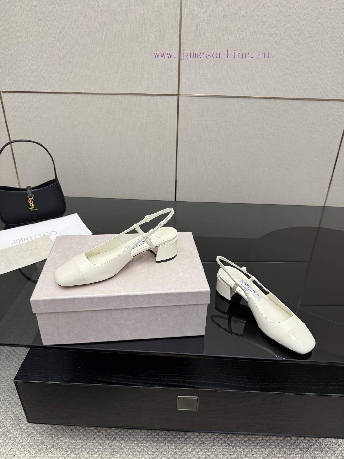 Jimmy Choo High HeelsCoarse Heel Patent Leather ToeArtificial Pearls Logo DetailsImported Sheep 1ry9si57 - Image 7