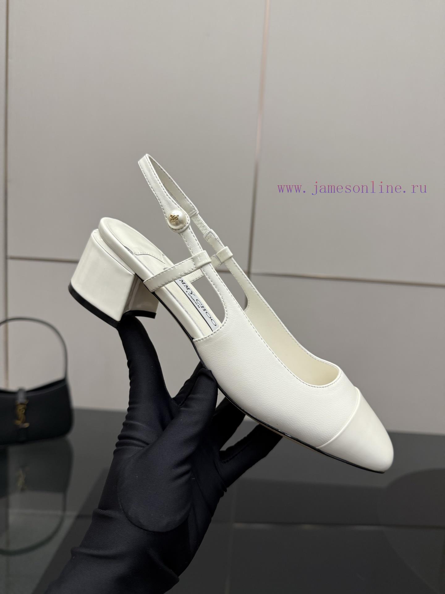 Jimmy Choo High HeelsCoarse Heel Patent Leather ToeArtificial Pearls Logo DetailsImported Sheep 1ry9si57 - Image 8