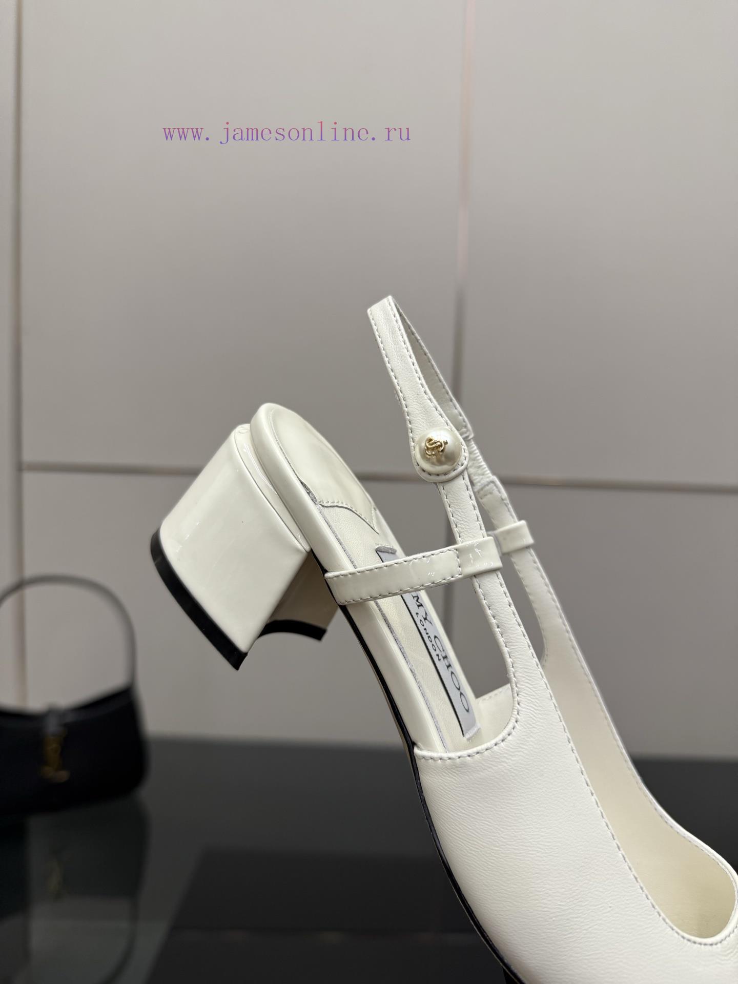 Jimmy Choo High HeelsCoarse Heel Patent Leather ToeArtificial Pearls Logo DetailsImported Sheep 1ry9si57 - Image 10