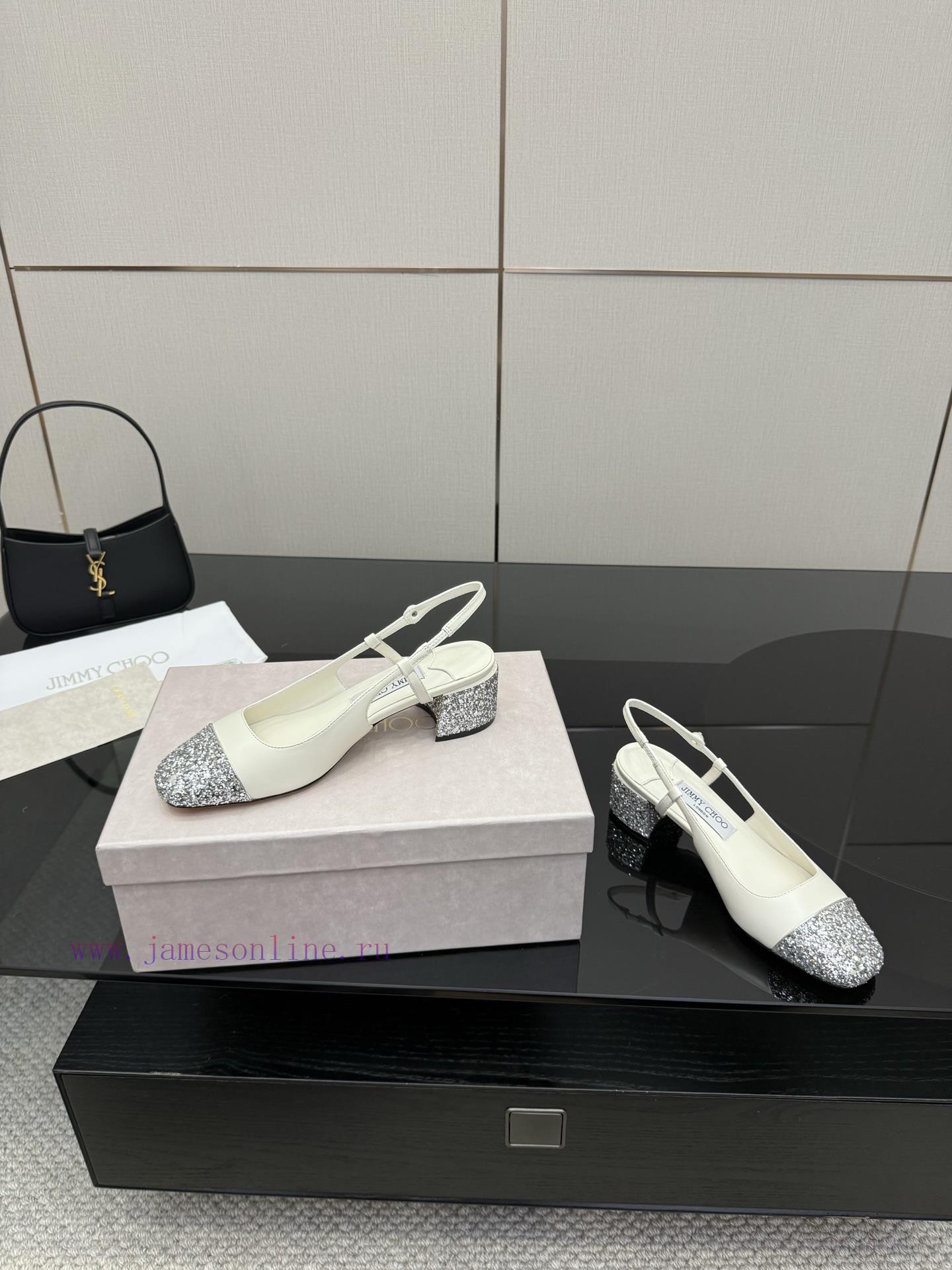Jimmy Choo High HeelsCoarse Heel Patent Leather ToeArtificial Pearls Logo DetailsImported Sheep 5x3idg3o - Image 7