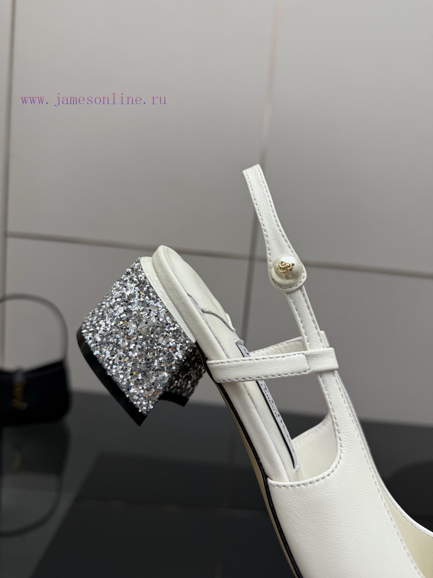 Jimmy Choo High HeelsCoarse Heel Patent Leather ToeArtificial Pearls Logo DetailsImported Sheep 5x3idg3o - Image 10