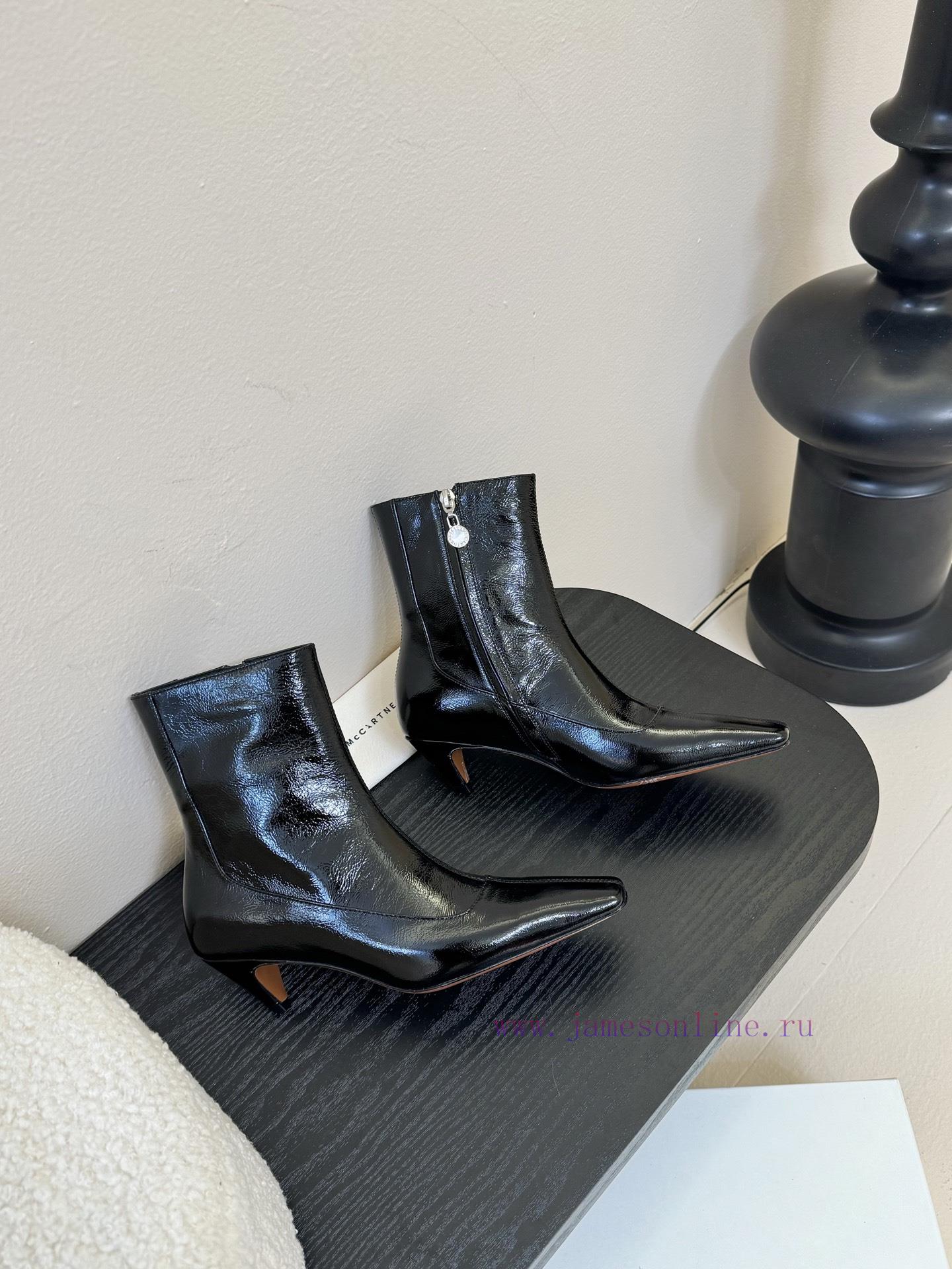 Stella McCartney's New 25SS Minimalist Leather Texture Short BootsMinimalist Stir Fried Chicken ipzvxefi - Image 5