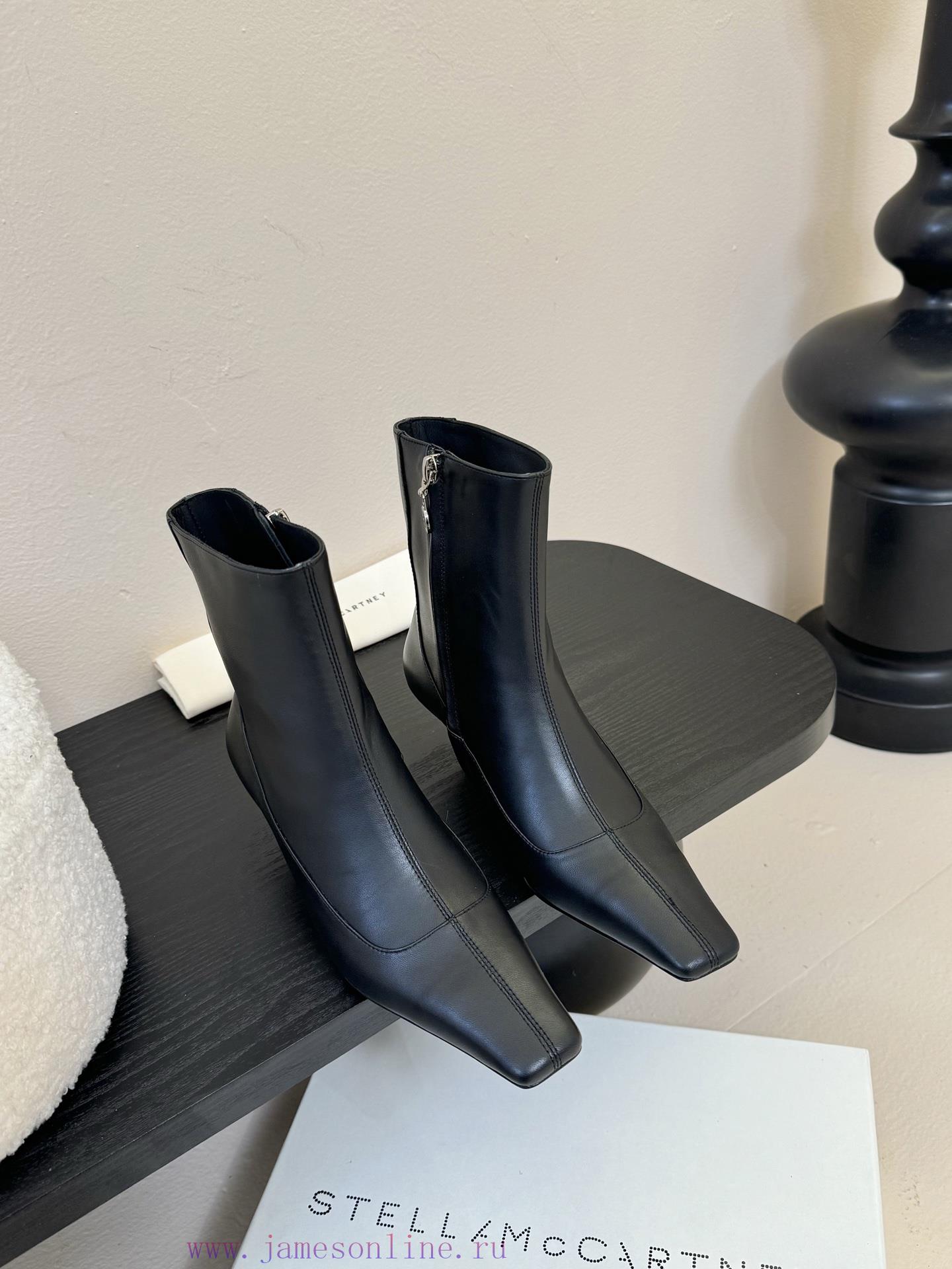 Stella McCartney's New 25SS Minimalist Leather Texture Short BootsMinimalist Stir Fried Chicken nnfnkqbm - Image 2
