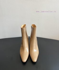Top QualityBy Far 25SS Autumn/Winter New Style Full Leather Edition Kitten And New Short BootsT m78unp8l