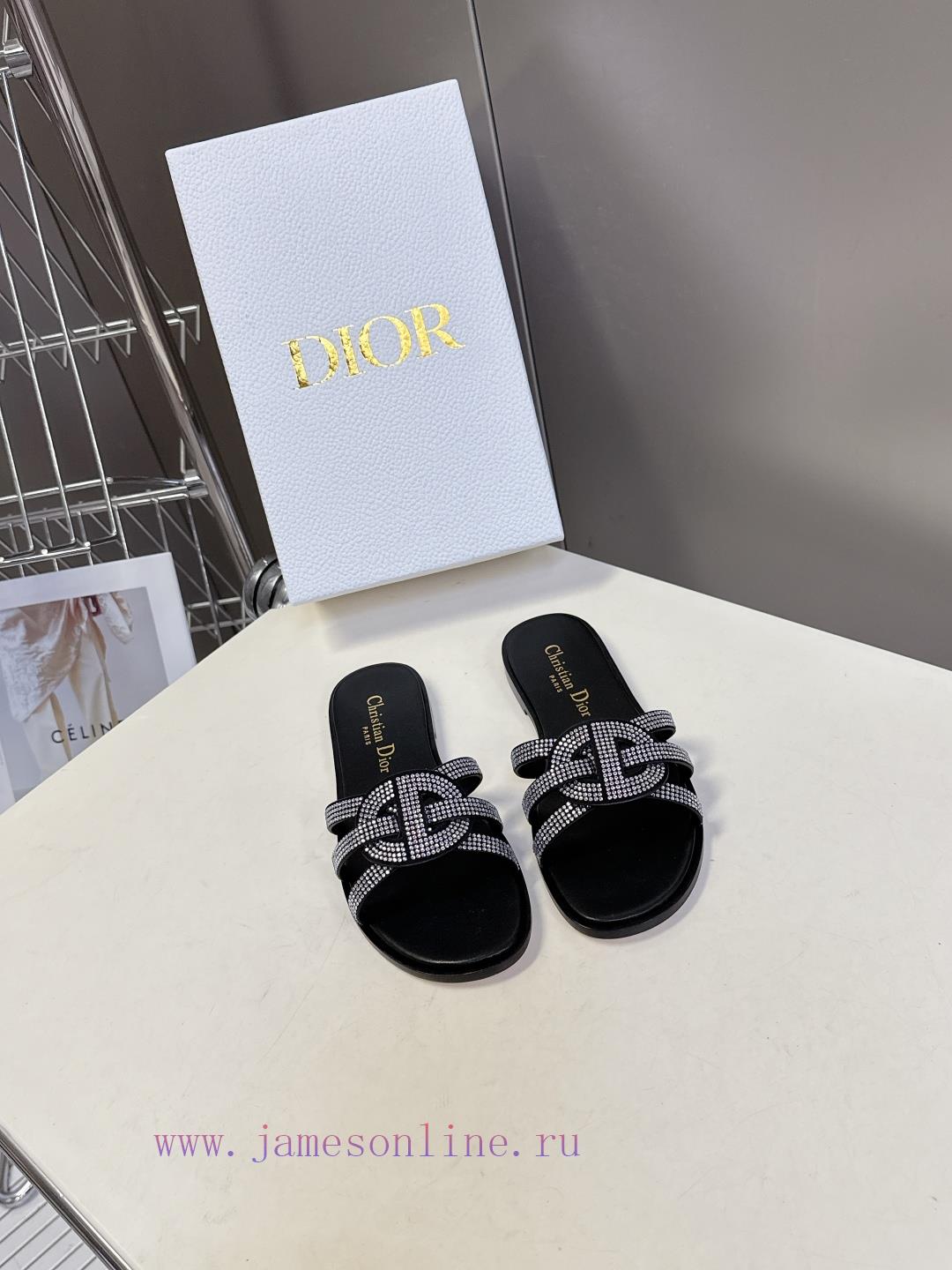Dior 2025 Spring/Summer CD Slippers With Many Celebrities Fashion Bloggers Grass Planting Summe hb4wx960