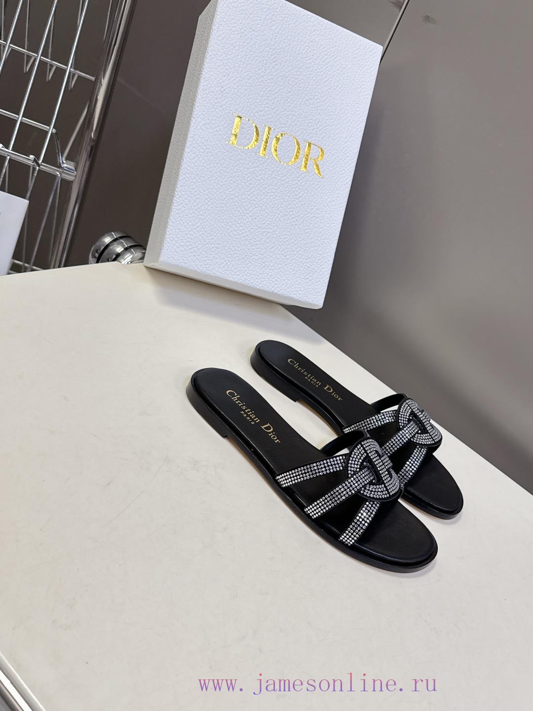 Dior 2025 Spring/Summer CD Slippers With Many Celebrities Fashion Bloggers Grass Planting Summe hb4wx960 - Image 3