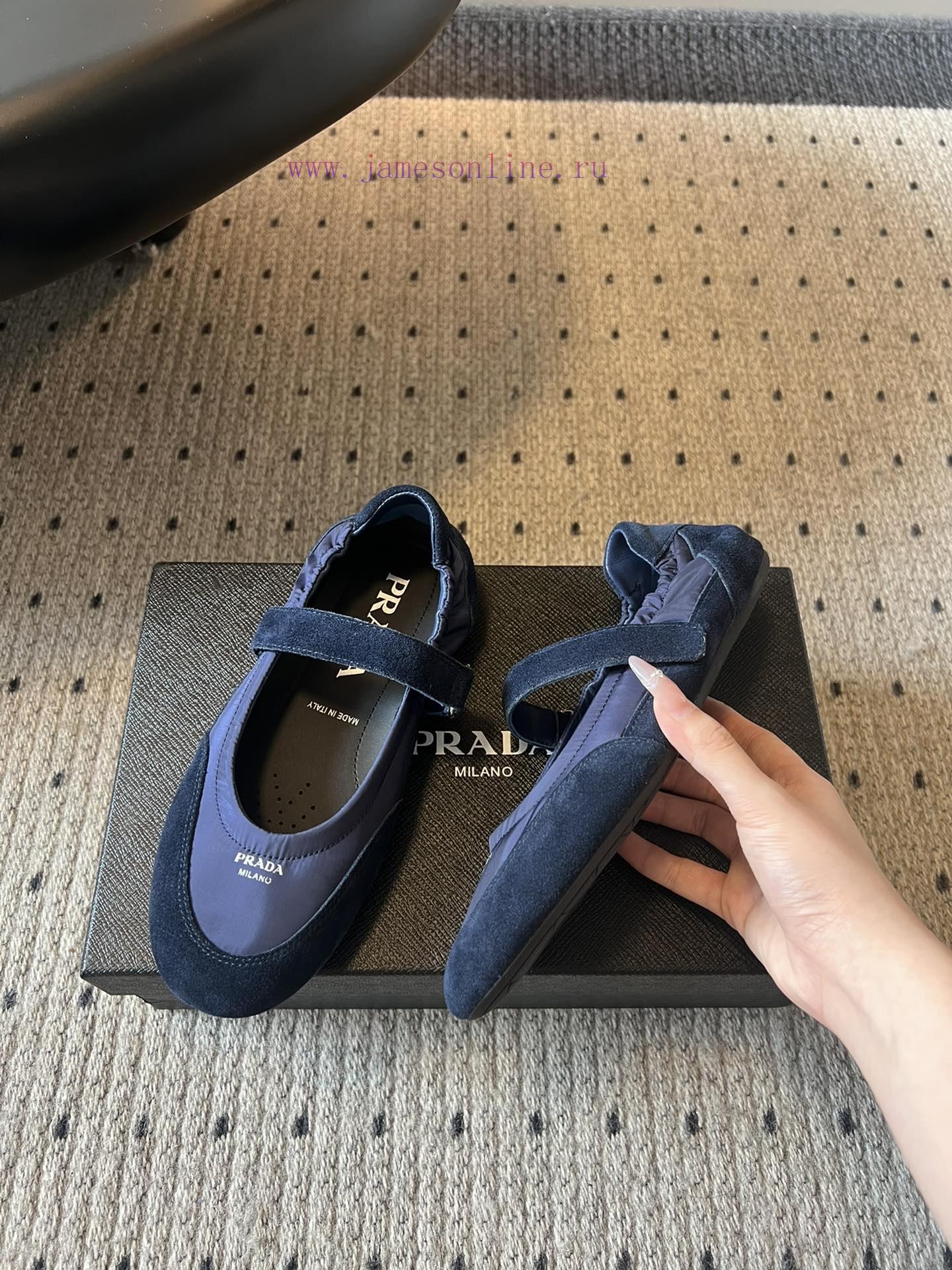 Top QualityPrada's New Women's Suede Patchwork Mary Jane ShoesPrada Adheres To The Design Philo 2nsf4mw7 - Image 5