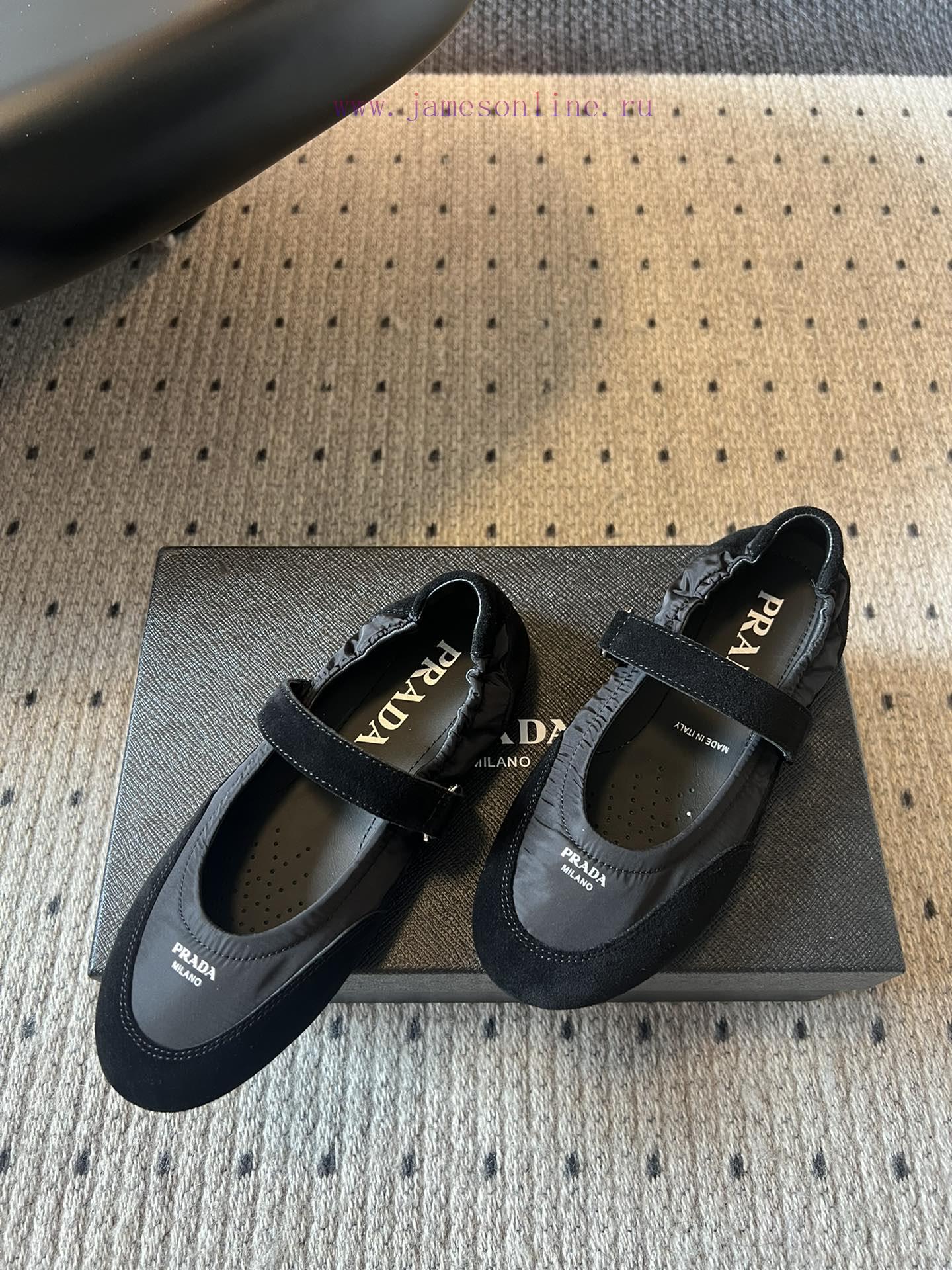 Top QualityPrada's New Women's Suede Patchwork Mary Jane ShoesPrada Adheres To The Design Philo i5msxvpp - Image 4
