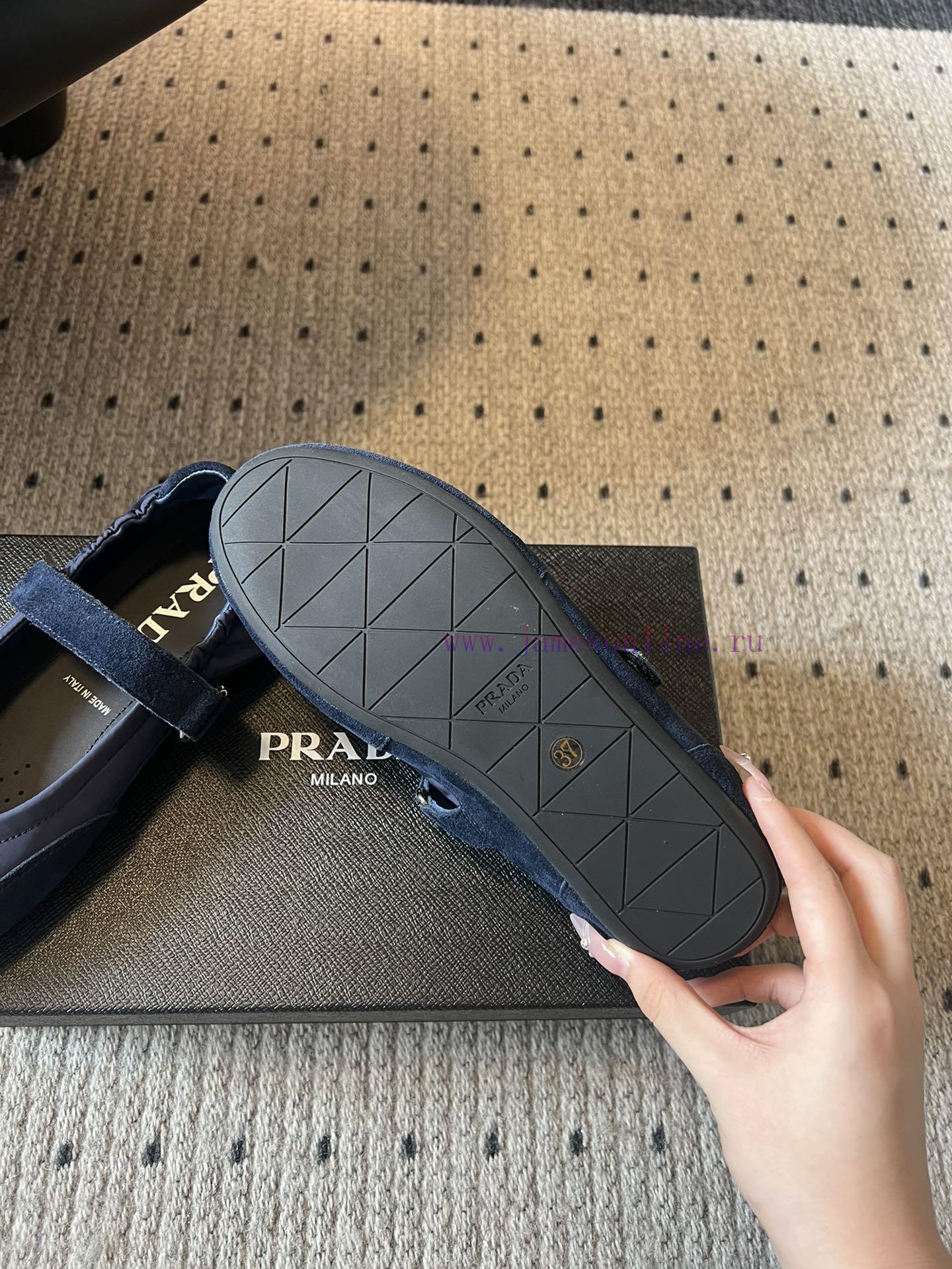 Top QualityPrada's New Women's Suede Patchwork Mary Jane ShoesPrada Adheres To The Design Philo 2nsf4mw7 - Image 6