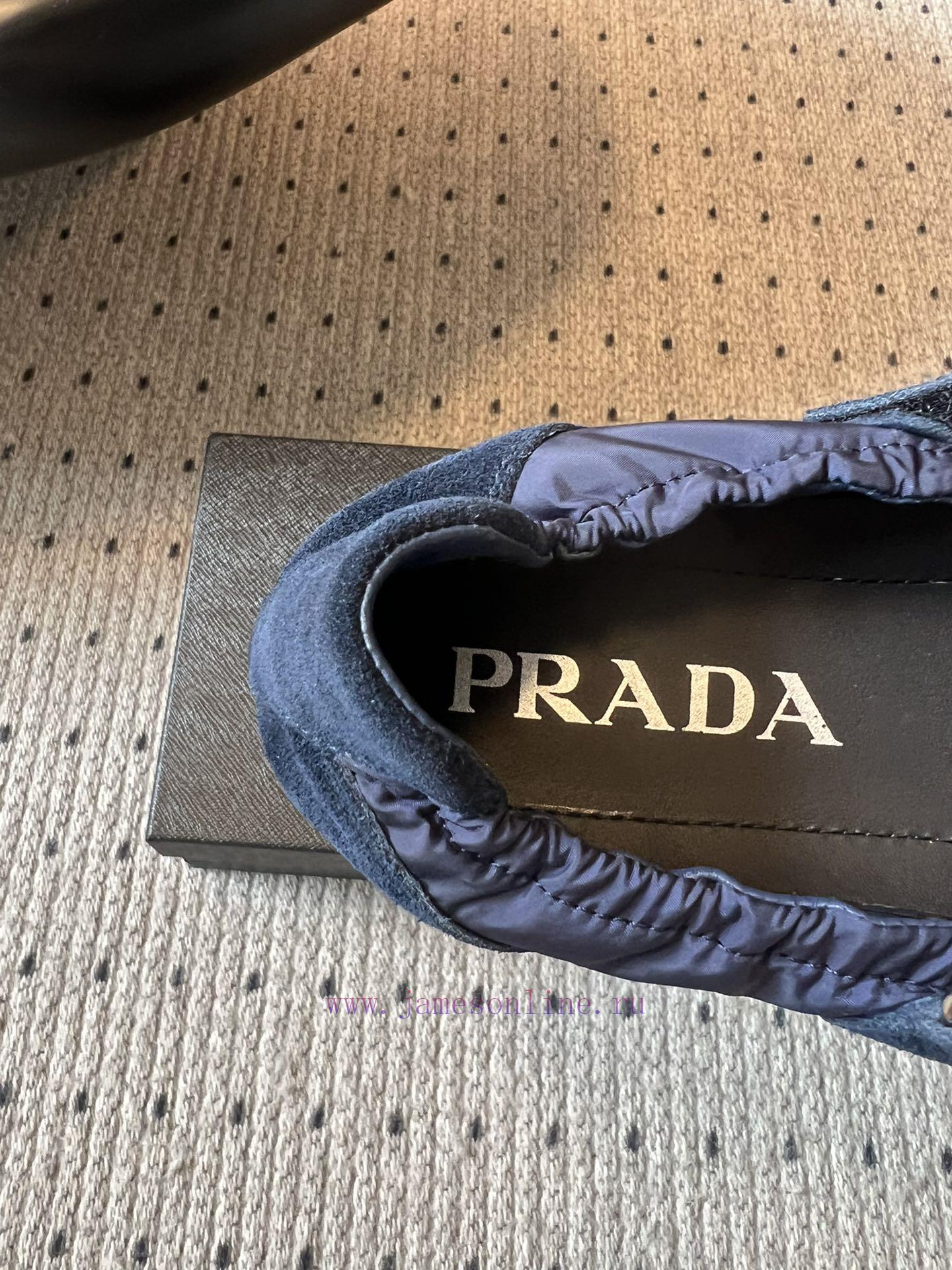 Top QualityPrada's New Women's Suede Patchwork Mary Jane ShoesPrada Adheres To The Design Philo 2nsf4mw7 - Image 8