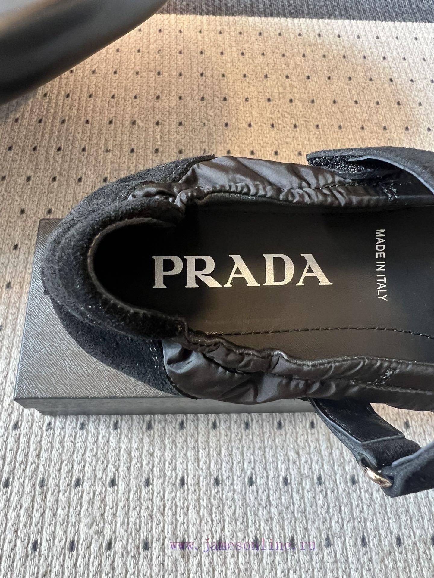 Top QualityPrada's New Women's Suede Patchwork Mary Jane ShoesPrada Adheres To The Design Philo i5msxvpp - Image 8
