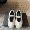 Top QualityPrada's New Women's Suede Patchwork Mary Jane ShoesPrada Adheres To The Design Philo bkjko3xk