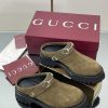 2025 Early Autumn GUCCI Women's Horseneck Buckle M ü Ller Shoes New Grooved Sole Le Fu Shoes La a0vwy513